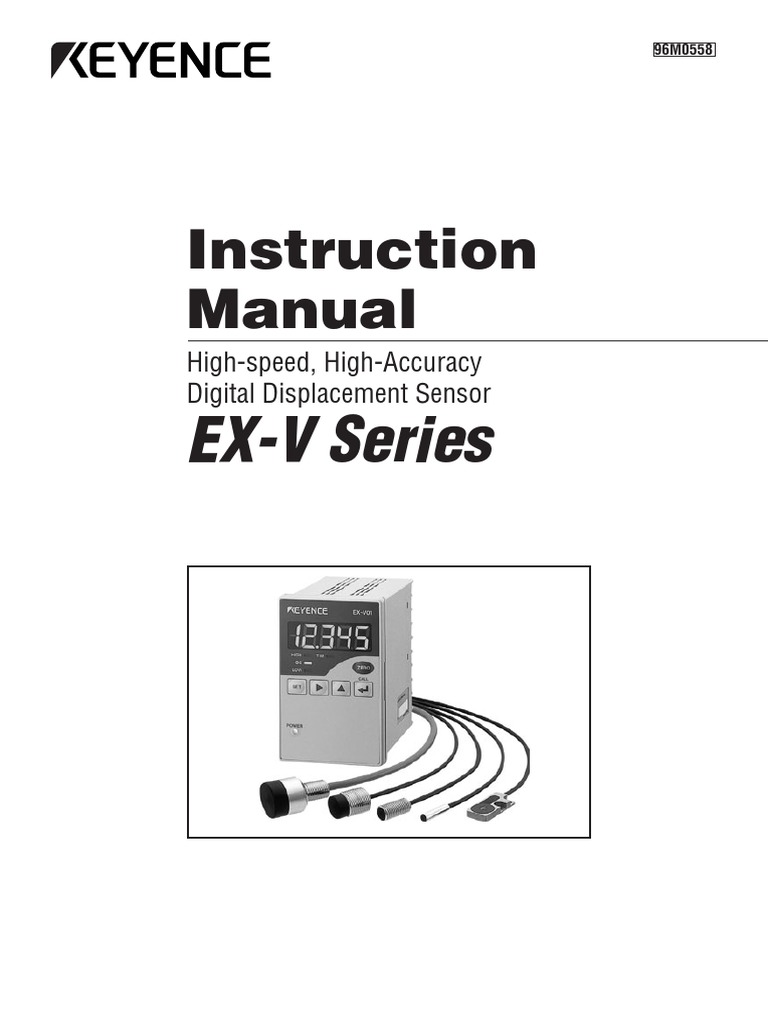 KEYENCE 変位センサーEX-V01 EX-305V High-speed, High-Accuracy Digital Displacement Inductive