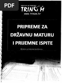 Priprema Za Drzavnu Maturu II Pripremne Ispite