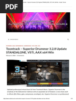 Toontrack - Superior Drummer 3.2.8 Update STANDALONE, VSTi, AAX x64 Win - Audios Torrent