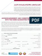 Acknowledgement and Commitment To Comply With The Home Quarantine Procedures