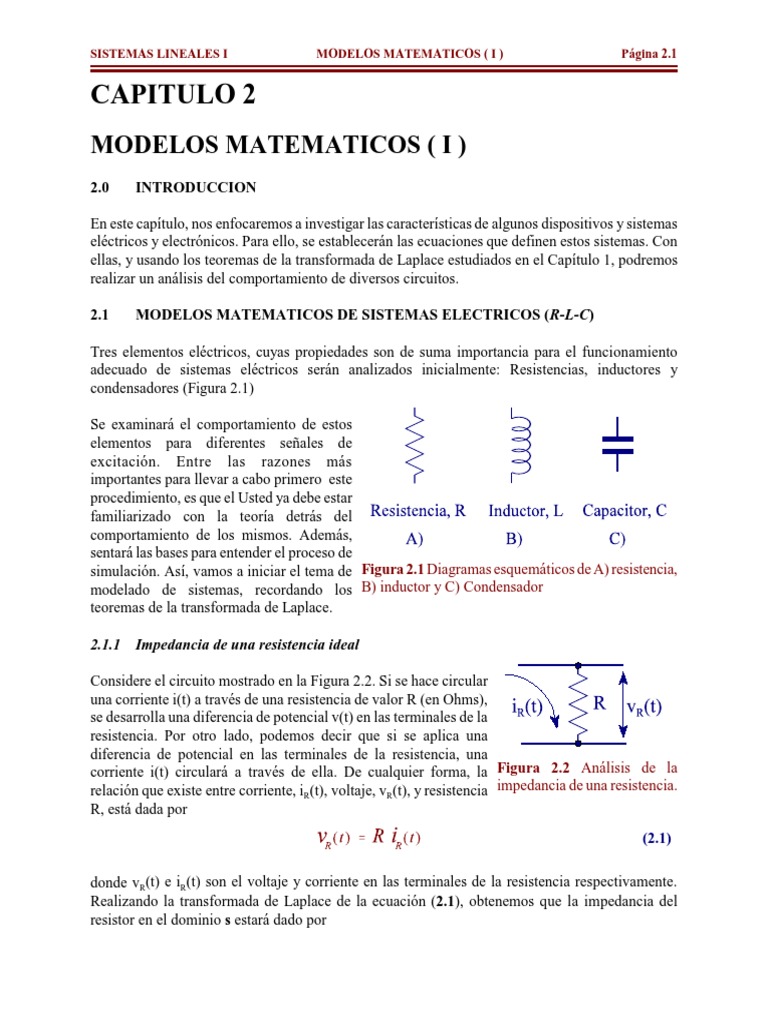 Modelos Matemáticos - Circuitos RLC | PDF | Resistencia Eléctrica y ...
