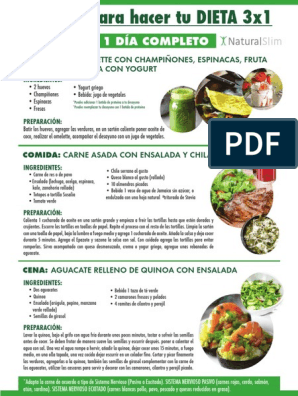 30 Días Recetas Dieta 3x1-Mx - Compressed | PDF | ensalada | Cilantro
