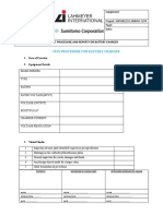 Site Test Procedure and Report For Battery Charger