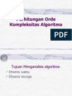 Perhitungan Orde Kompleksitas Suatu Algoritma