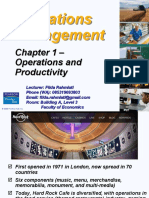 Operations Management: Chapter 1 - Operations and Productivity
