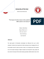 University of The East: "The Impact of Online Classes To The Academic Performance of ABM Student in UE Caloocan"