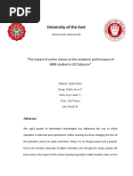 University of The East: "The Impact of Online Classes To The Academic Performance of ABM Student in UE Caloocan"