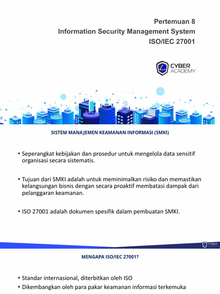 Tujuan dan Manfaat SMKI ISO 27001 | PDF