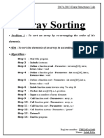 Exercise 2 - Array Sorting