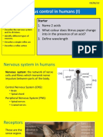9.1 Nervous Control in Humans (I)