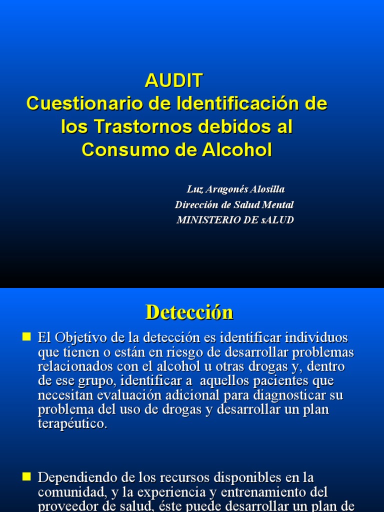 Identificando el consumo de alcohol y sus riesgos Un análisis del