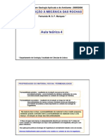 Introdução À Mecânica Das Rochas Aula 4