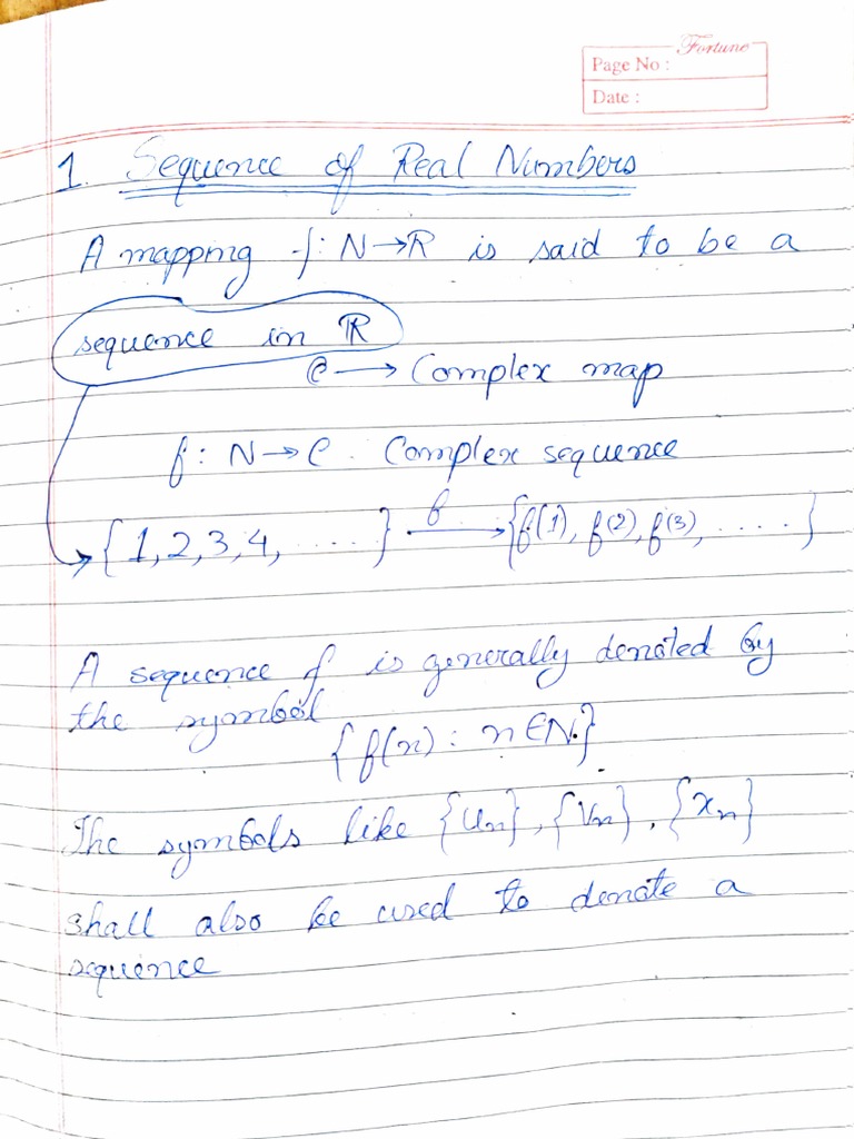 1) Sequence of Real Numbers | PDF