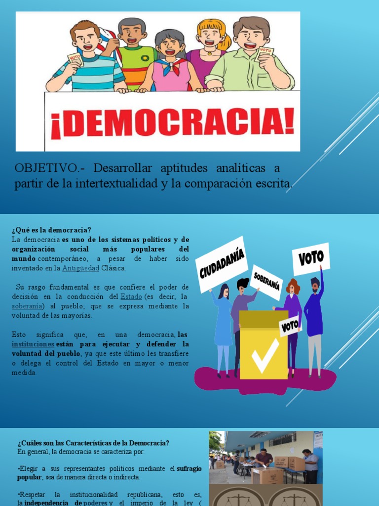 Características y Principios de la Democracia | PDF | Ideologías ...