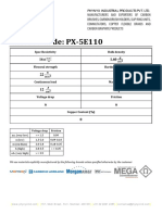 Material Code: PX-5E110: Spec Resistivity Bulk Density Flexural Strength Hardness HR