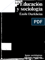 Educación y Sociología.durkheim