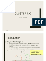 Clustering: Dr. Vani Vasudevan