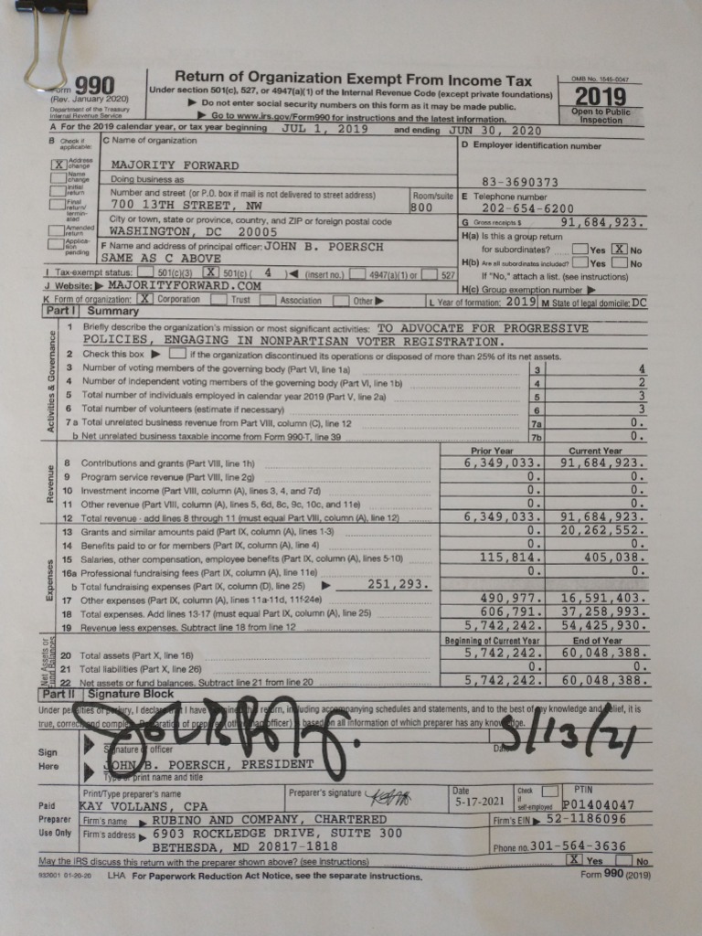 Majority Forward Tax Form | PDF