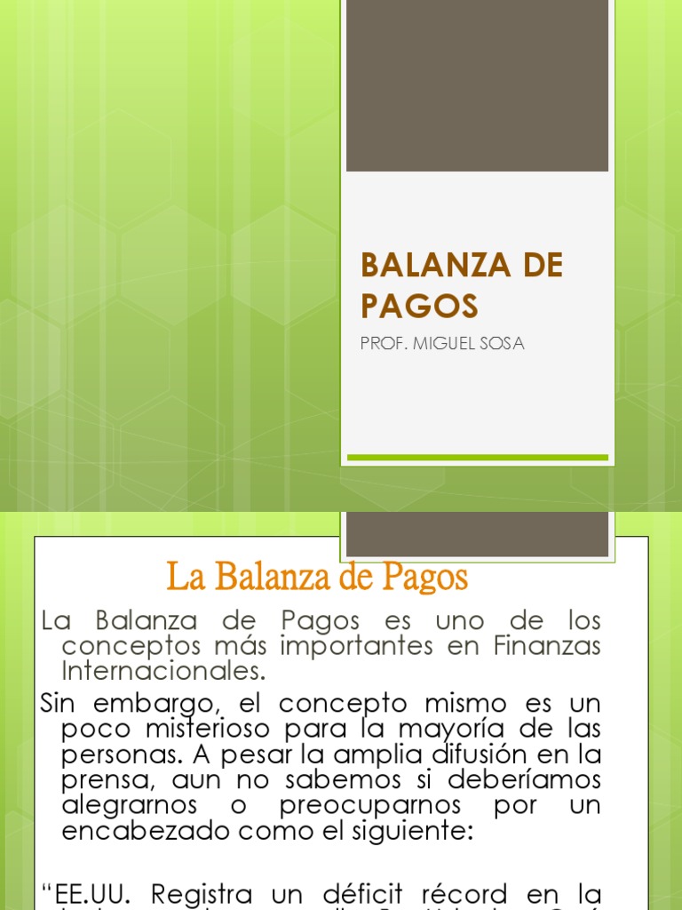 Estructura de la Balanza de Pagos | PDF | Balance de pagos | Cuenta capital