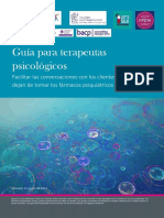 Guía de Trabajo Terapéutico para Psicólogos Que Trabajan Con Pcientes Que Usan Fármacos