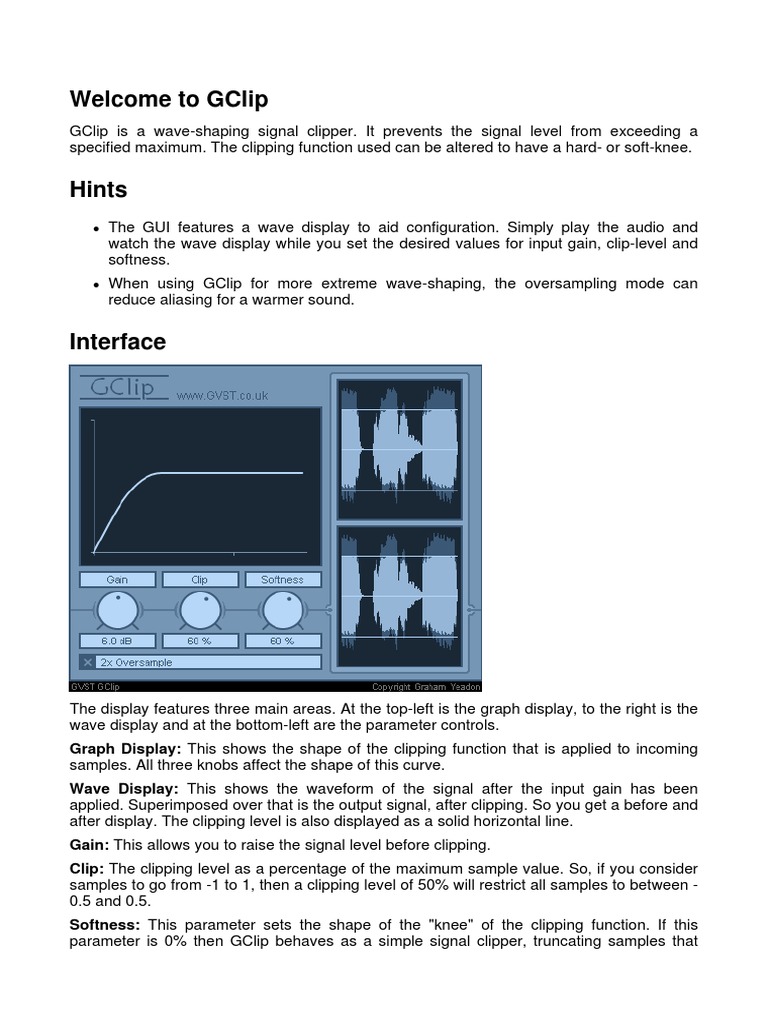 GClip Manual PDF Sampling (Signal Processing) Software Engineering