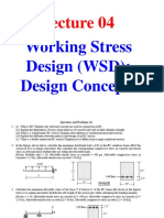 Working Stress Design (WSD) : Design Concepts
