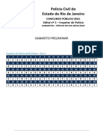 PCERJ 2021 gabarito preliminar inspetor de polícia FGV 