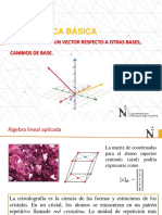 Álgebra lineal: Coordenadas de vectores y cambios de base