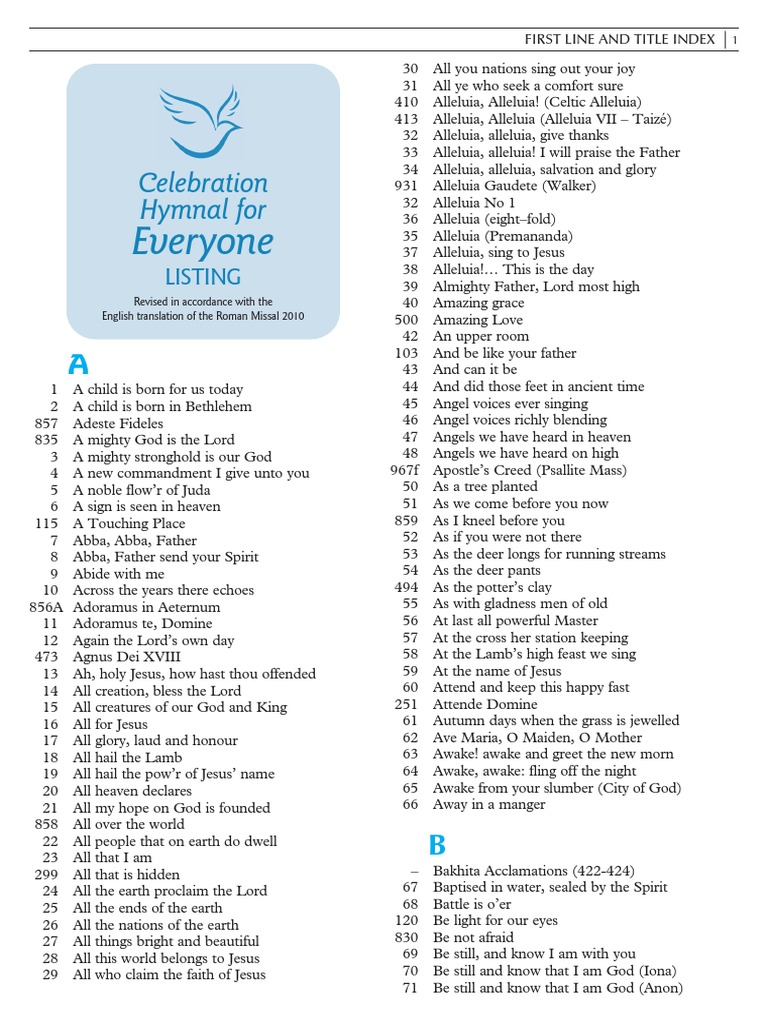 Everyone: Celebration Hymnal For | PDF | Mass (Liturgy) | Glory (Religion)