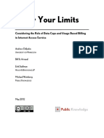 Know Your Limits: Considering The Role of Data Caps and Usage Based Billing in Internet Access Service