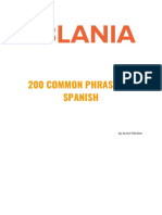 200 Common Phrases in Spanish: by Aldo Pineda