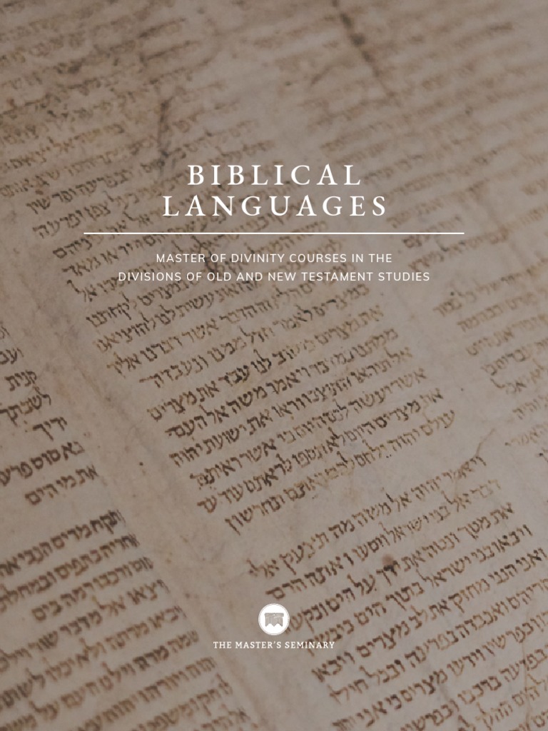 Master of Divinity in Biblical Languages | PDF | Exegesis | New Testament