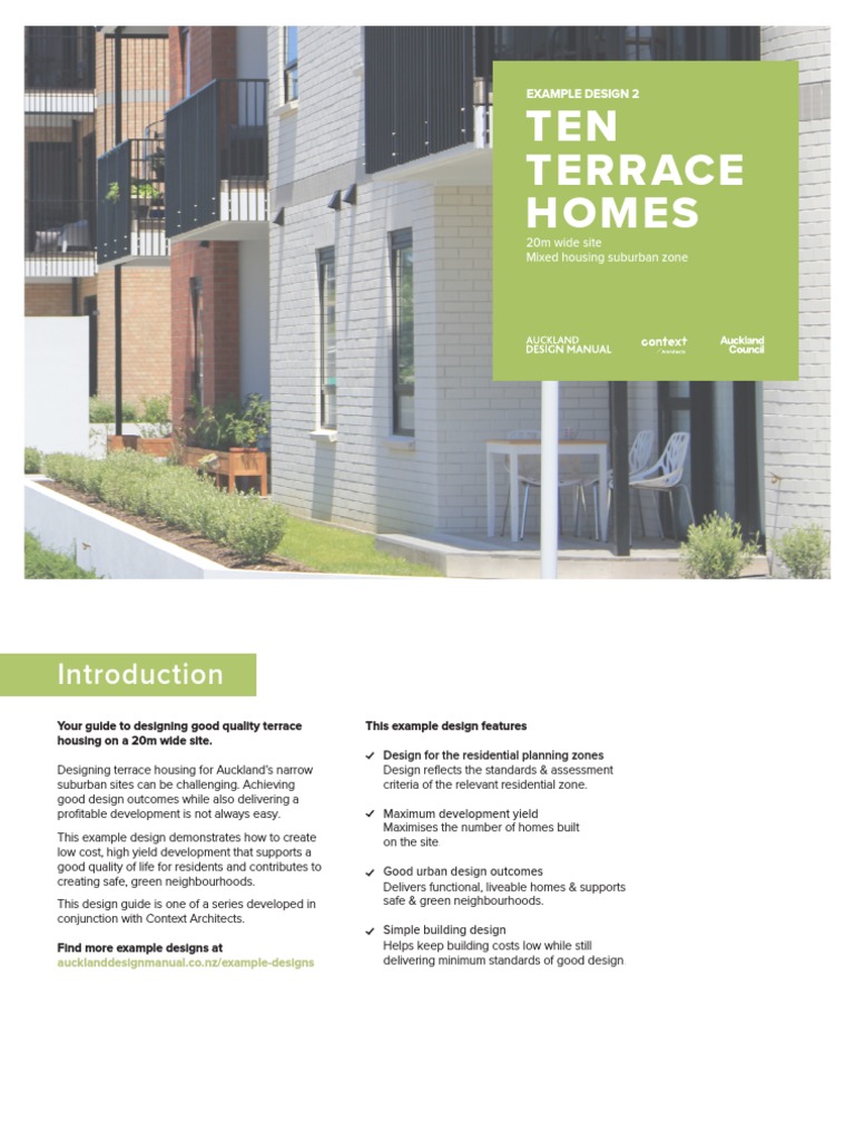 Terrace Housing Design Guide for Auckland | PDF | Room | Street