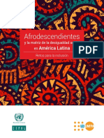 Afrodescendientes Matriz de La Desigualdad Social en América Latina