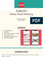 Zomato Online Food Ordering: Name: Daksh Patel Roll No: 04