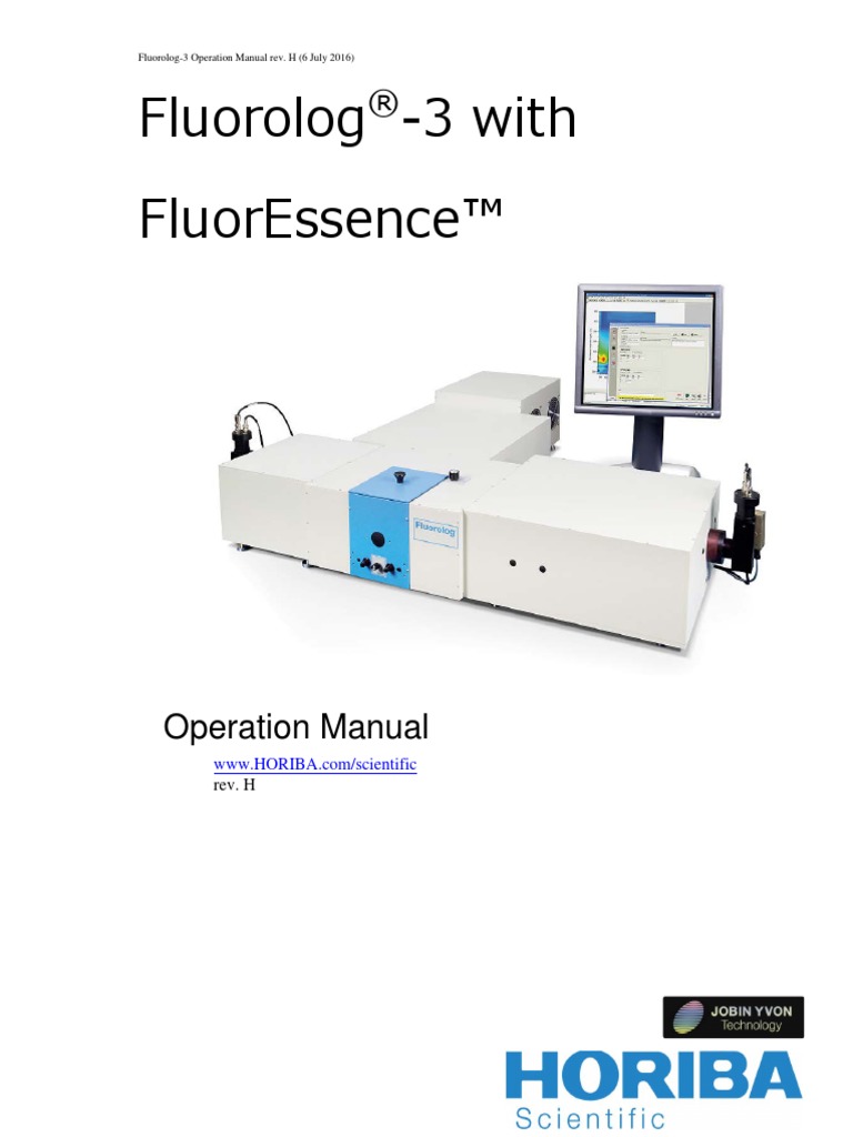 Fluorolog3 User Manual Part Number 5500081014H PDF Ultraviolet