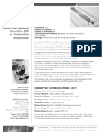 ASTM International Committee E20 On Temperature Measurment