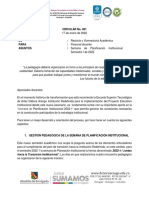 Circular Semana de Planificación 2022-1