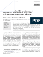 Airway Management and CO2 Laser Treatment of Subglottic and Tracheal Stenosis Using Flexible Bronchoscope and Laryngeal Mask Anesthesia, 2011