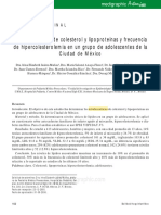 Niveles Séricos de Colesterol y Lipoproteínas