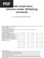 Modify Simple Items. Selection Modes. Multiplying Commands: Assoc. Prof Eng Simona Sofia Duicu PHD