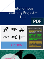 Autonomous Learning Project - I11