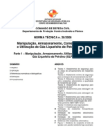 Manipulação e armazenamento de GLP