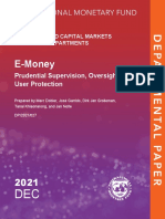 E-Money: Prudential Supervision, Oversight, and User Protection
