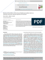 Review of the effects of Five Factor Model personality traits on