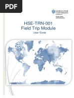 HSE TRN 001 Field Trip Module User Guide