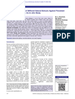 Antimicrobial Efficacy of Different Natural Extracts Against Persistent Root Canal Pathogens: An in Vitro Study