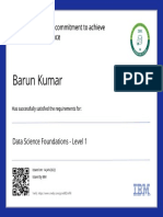 Barun Kumar: Data Science Foundations - Level 1