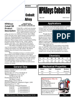 Applications: Hpalloys Cobalt 6B Product Description