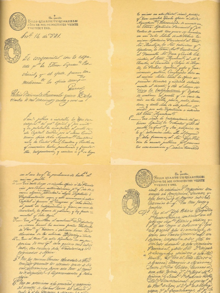 Acta de Independencia de El Salvador | PDF